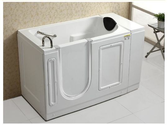 Porcellana La passeggiata bianca acrilica nel bagno e la doccia/Jacuzzi camminano nella dimensione 1290*765*1015mm della vasca fornitore