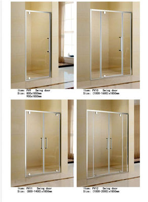 Porcellana La doppia oscillazione/recinzioni pieganti della porta della doccia ha lucidato la struttura di alluminio di rettangolo fornitore