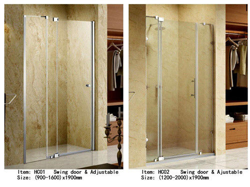 Porcellana Stile di vetro Frameless diritto di apertura della cerniera di 3 dei pannelli porte della doccia con supporto Antivari regolabile fornitore